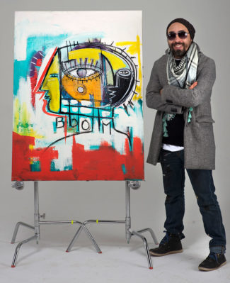 Nico Amortegui with Painting